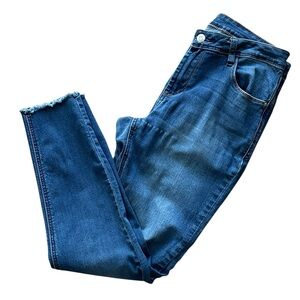 KENSIE women’s blue jeans raw hem skinny 8/29
